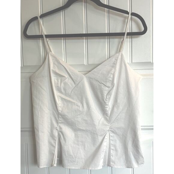 Elizabeth & James White Crop Top Spaghetti Strap Smock Back Fairycore Quiet Girl - Picture 1 of 6